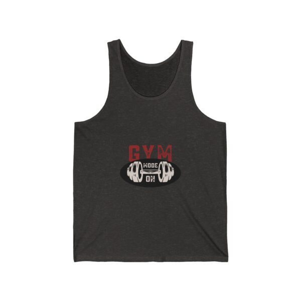 Gym Mode On-Unisex Jersey Tank Top - Image 5
