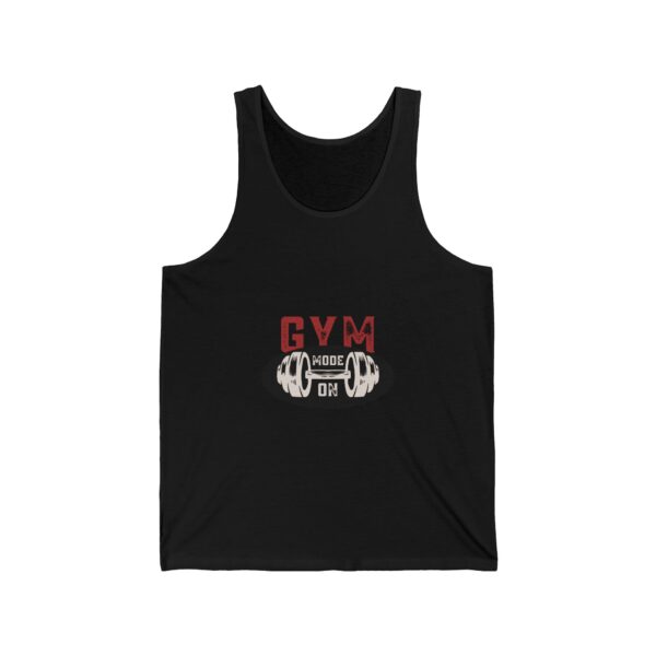 Gym Mode On-Unisex Jersey Tank Top - Image 3